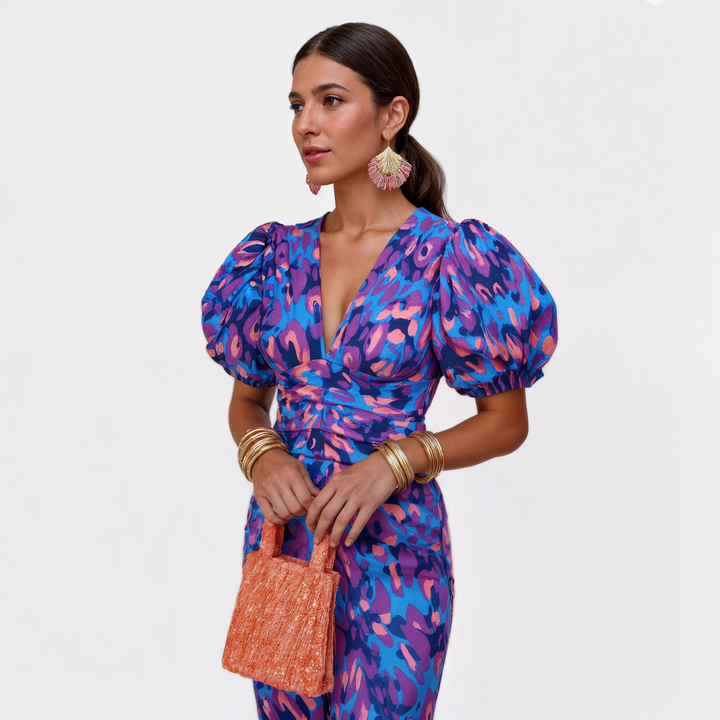 Lília - Vestito Fuoco Tropicale