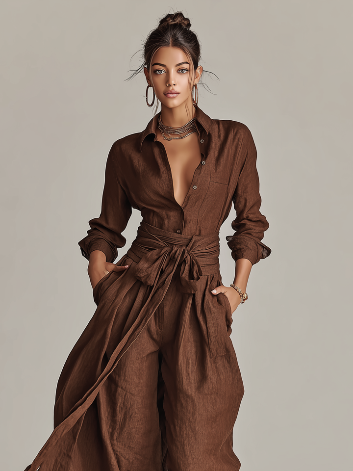 Francesca | Tuta Elegante in Lino