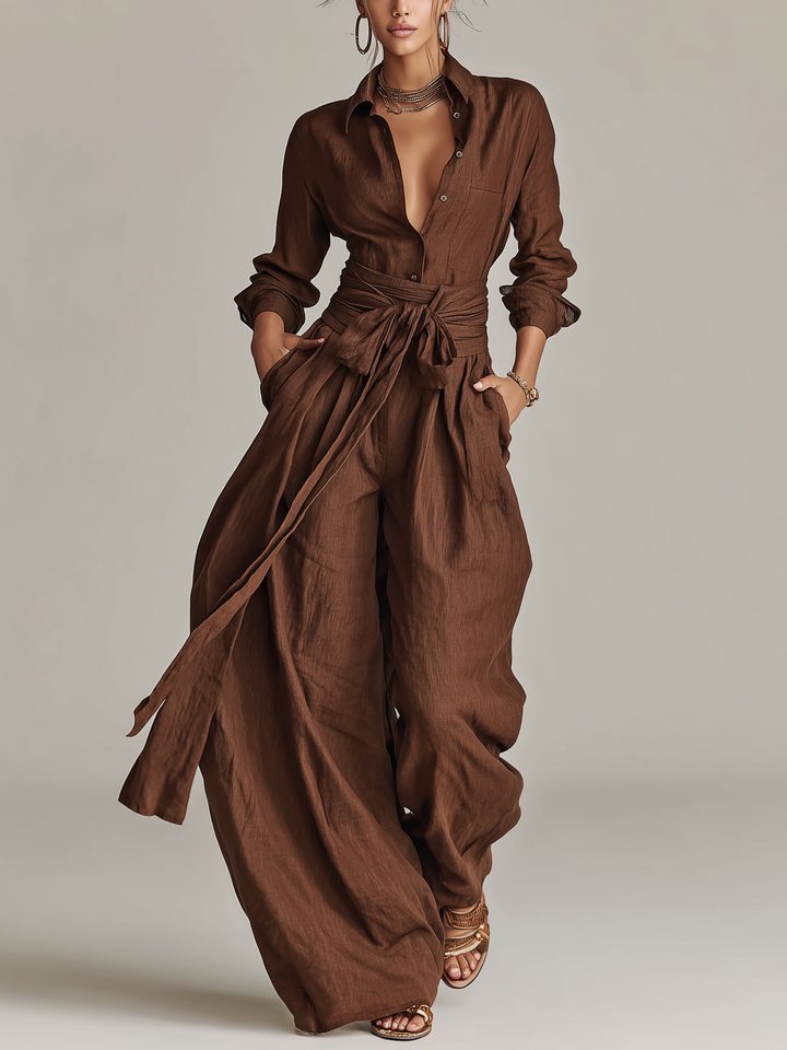 Francesca | Tuta Elegante in Lino