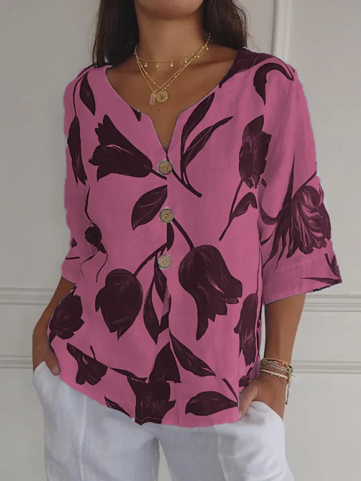 Sofia™ | Delphine - Elegante Blusa Floreale