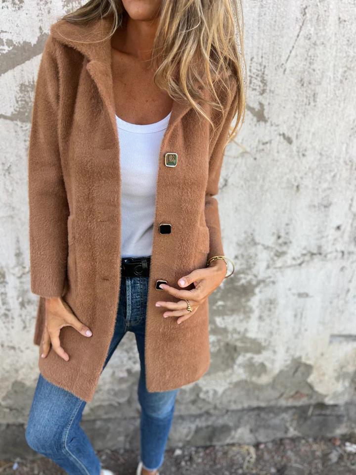 MARCE | Cappotto casual, a un solo petto, spesso con rever