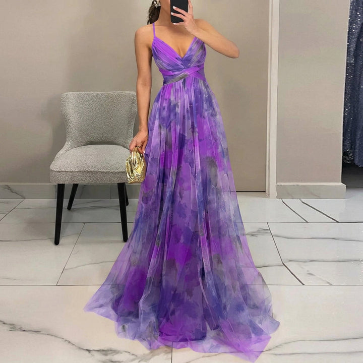 Margarida - Vestito Maxi con Stampa Floreale