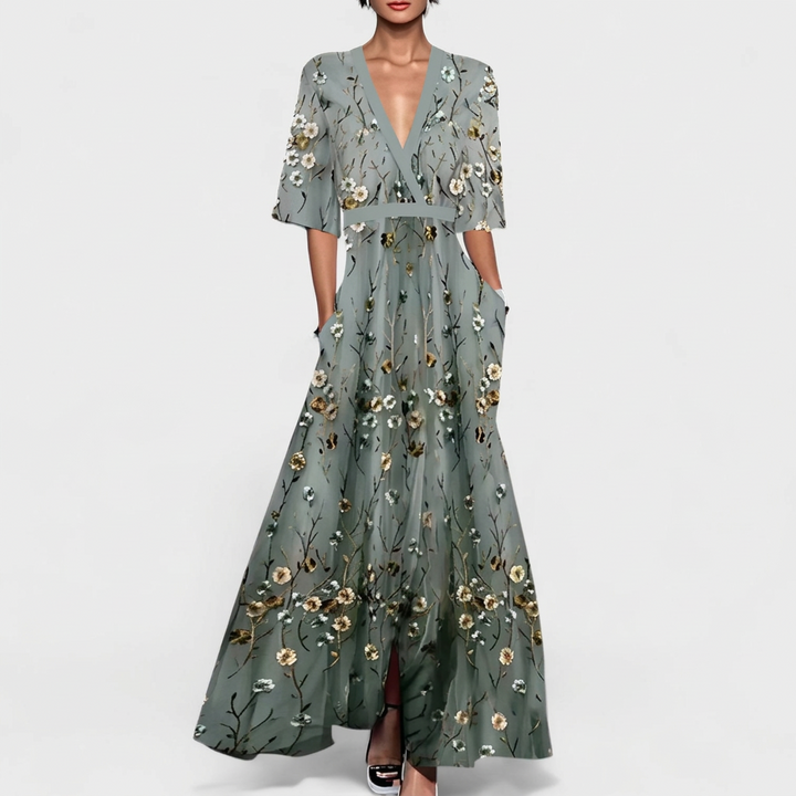Rute - Abito maxi floreale elegante