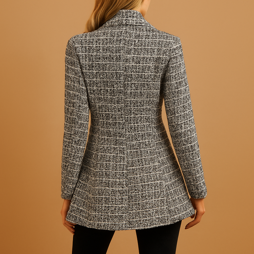 Blazer a quadri con vestibilità sagomata per donne | Mirte