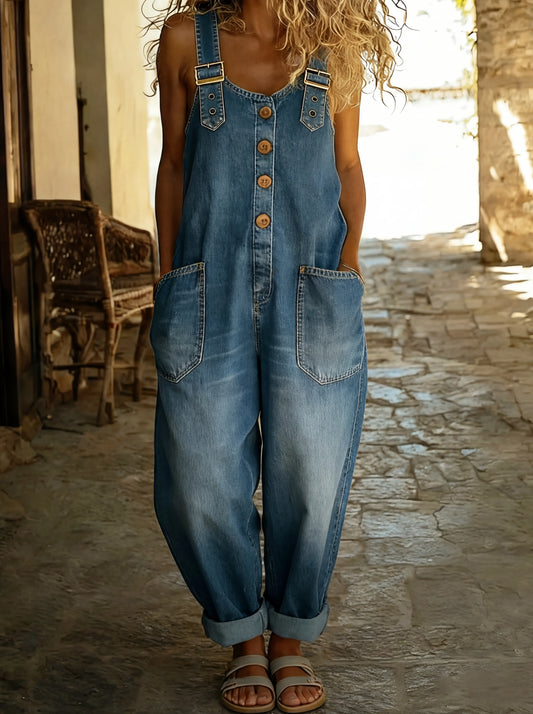 Alessia | Salopette Denim Comfort Elegante