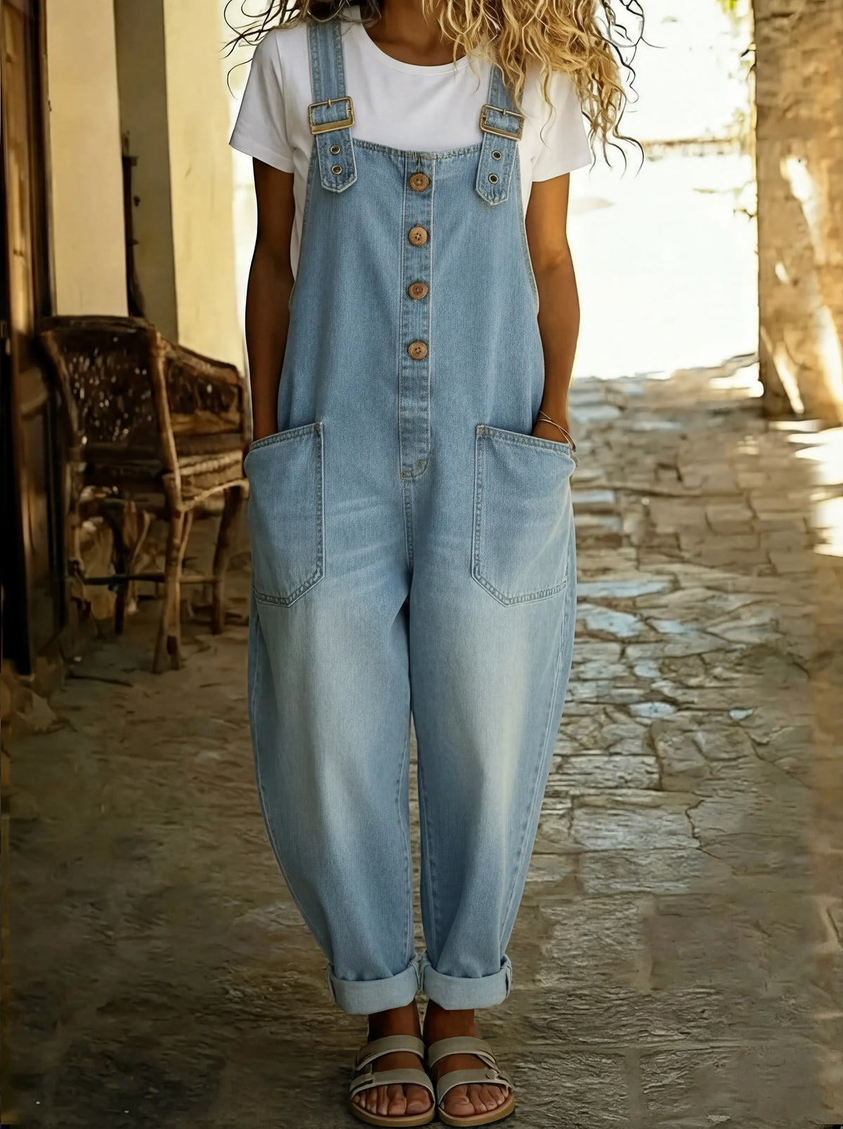 Alessia | Salopette Denim Comfort Elegante
