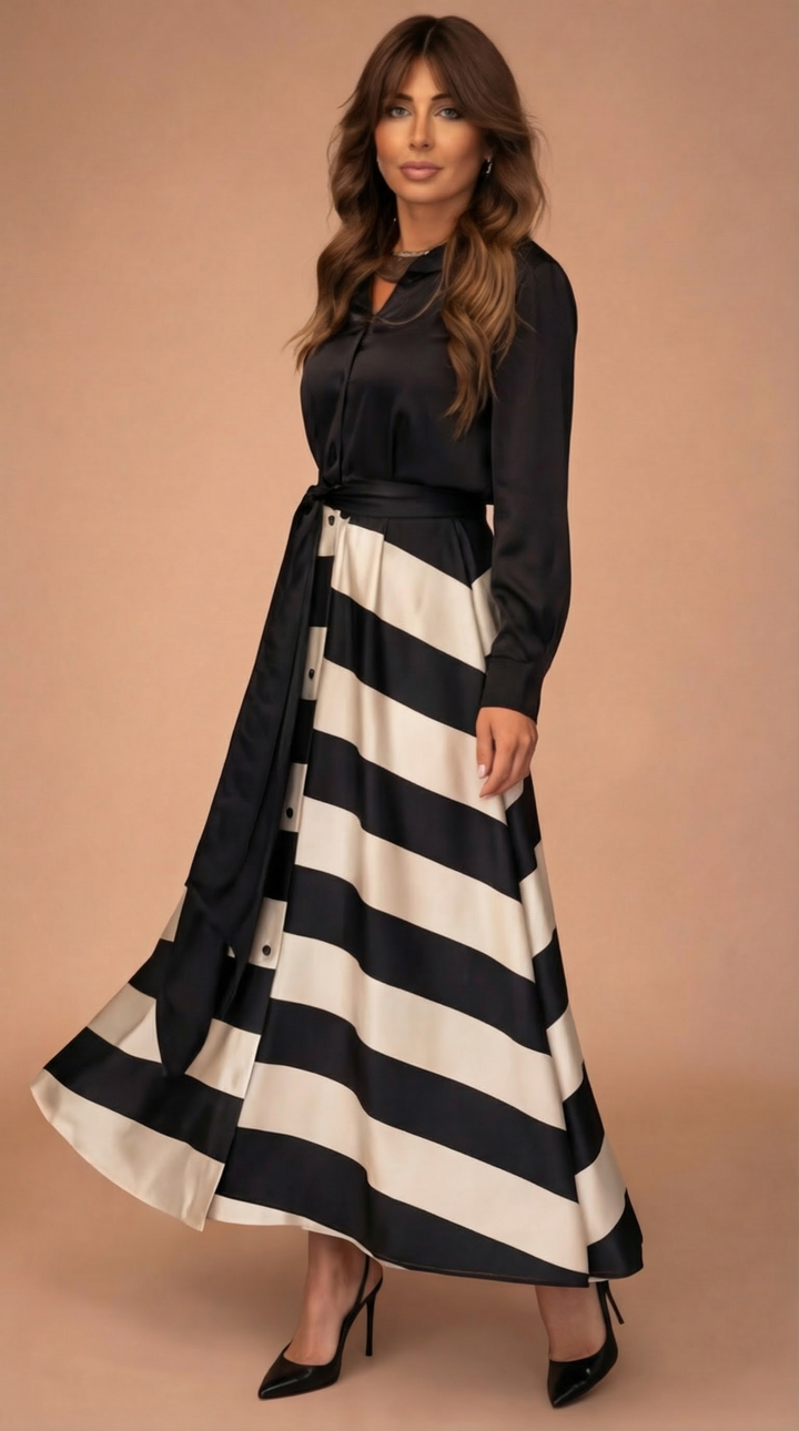 Valeria | Abito Midi Elegante Bordeaux