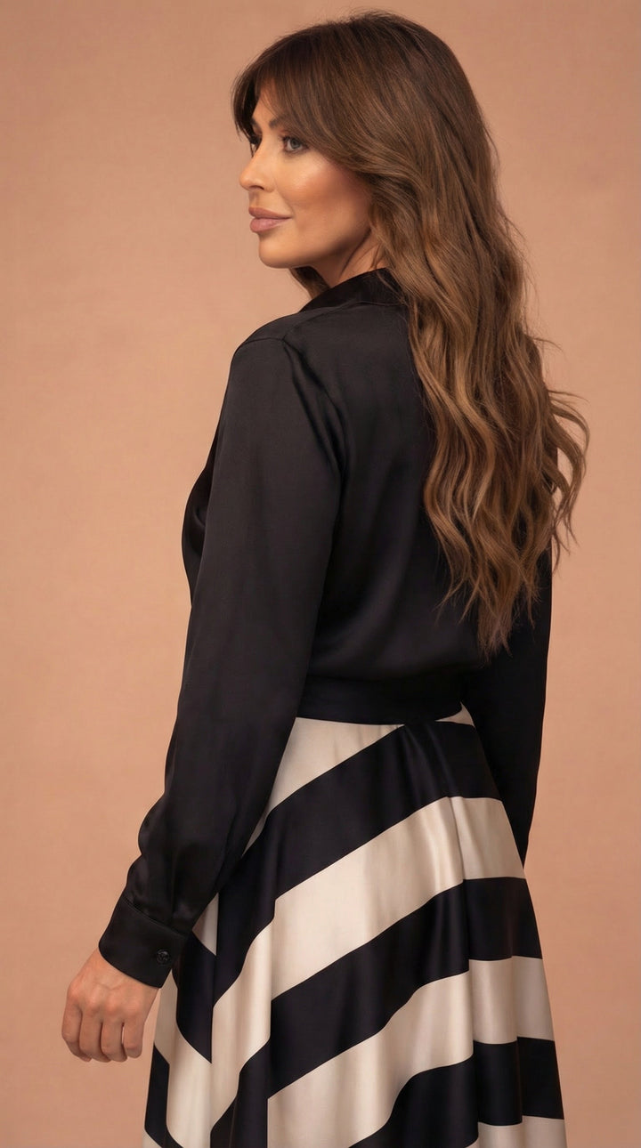 Valeria | Abito Midi Elegante Bordeaux