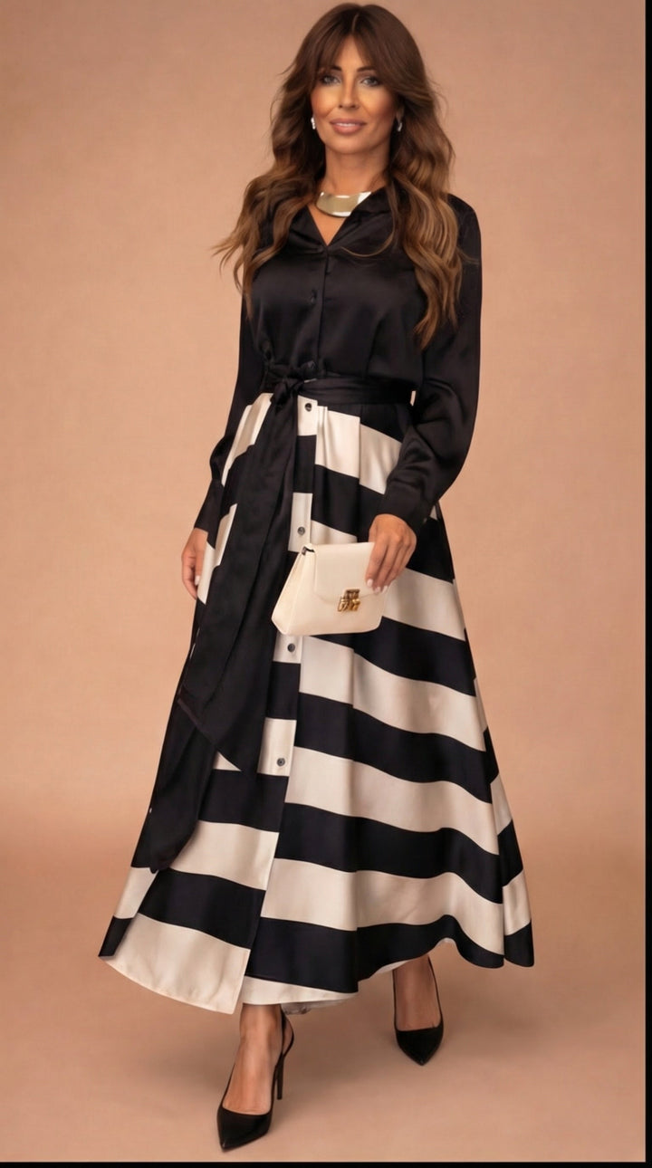 Valeria | Abito Midi Elegante Bordeaux
