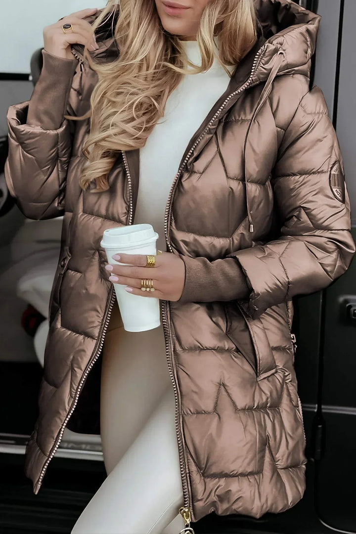 Sofia™ | Cappotto invernale elegante con cappuccio e imbottitura