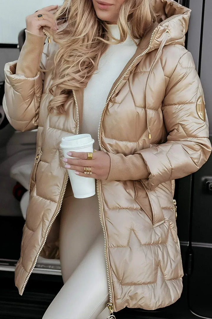 Sofia™ | Cappotto invernale elegante con cappuccio e imbottitura