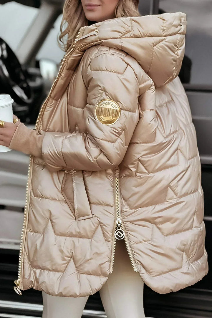 Sofia™ | Cappotto invernale elegante con cappuccio e imbottitura