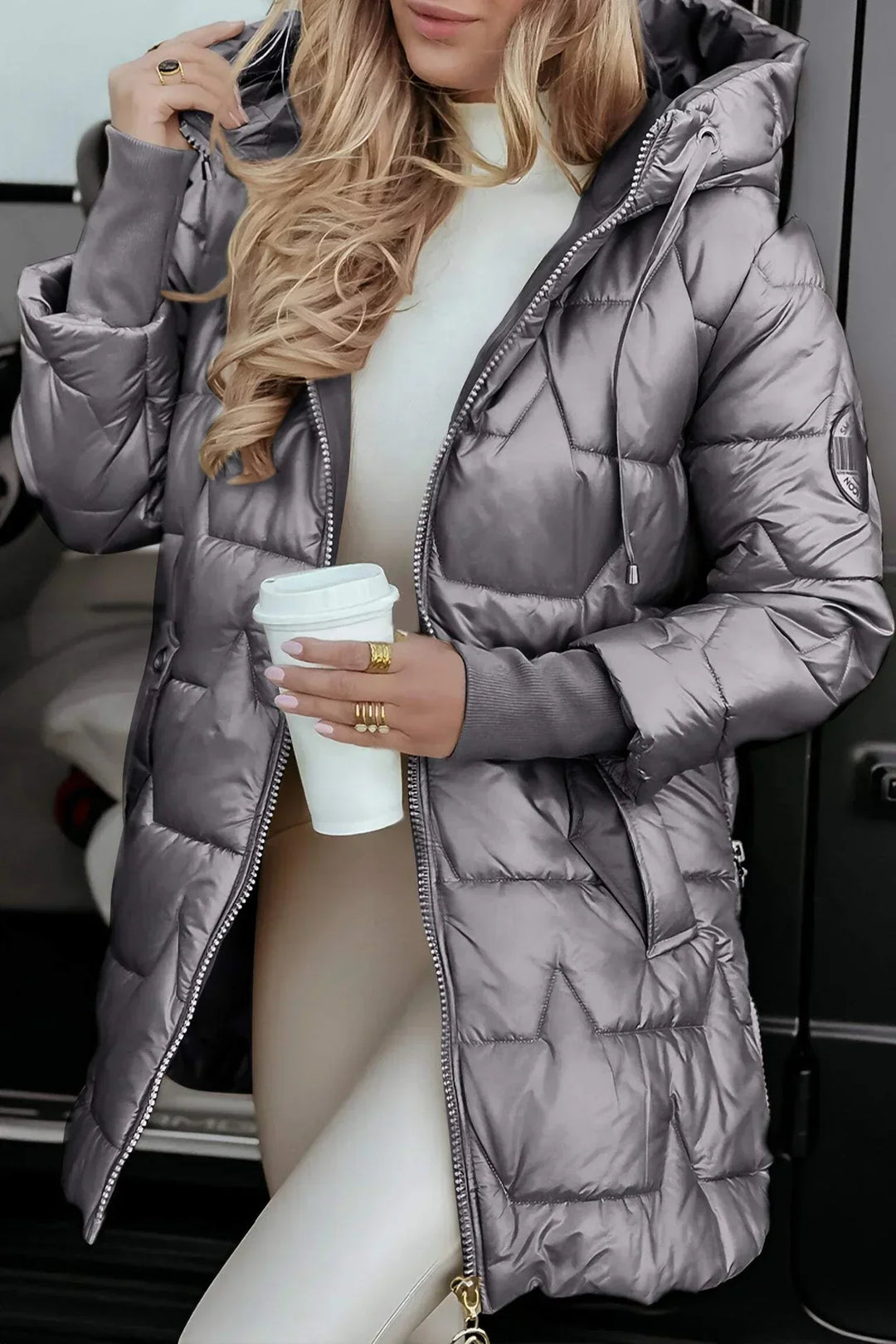 Sofia™ | Cappotto invernale elegante con cappuccio e imbottitura
