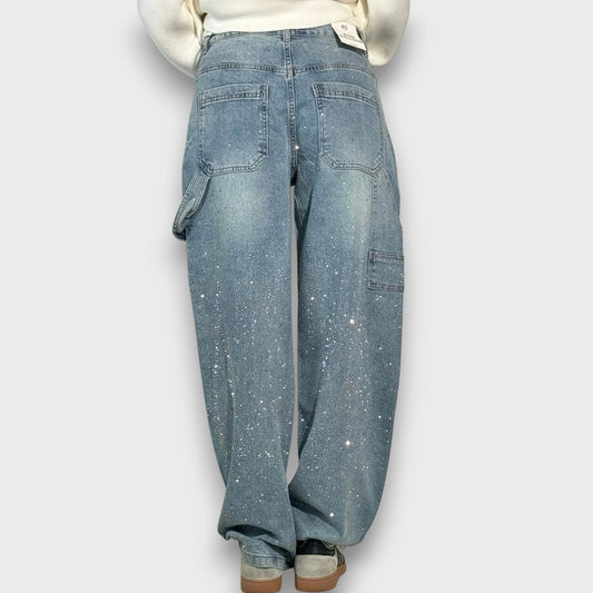 Nolene – Jeans con finitura scintillante e carattere urbano