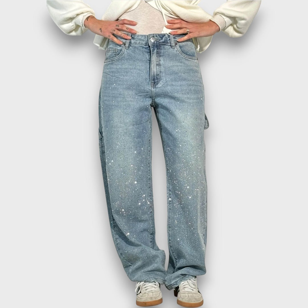 Nolene – Jeans con finitura scintillante e carattere urbano
