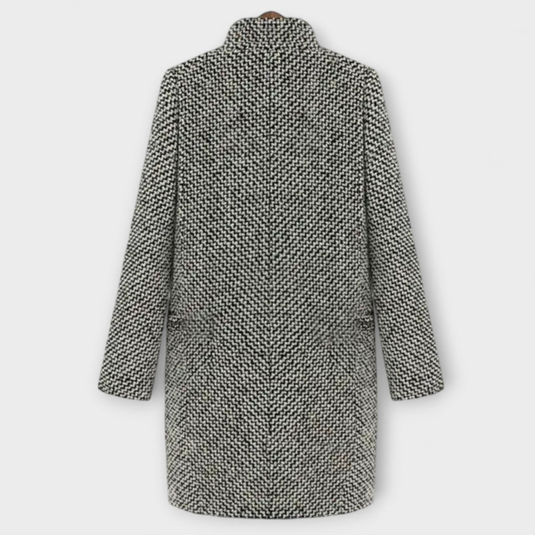 Giulia | Cappotto in lana a pied de poule