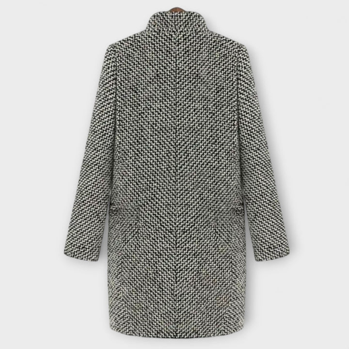 Giulia | Cappotto in lana a pied de poule