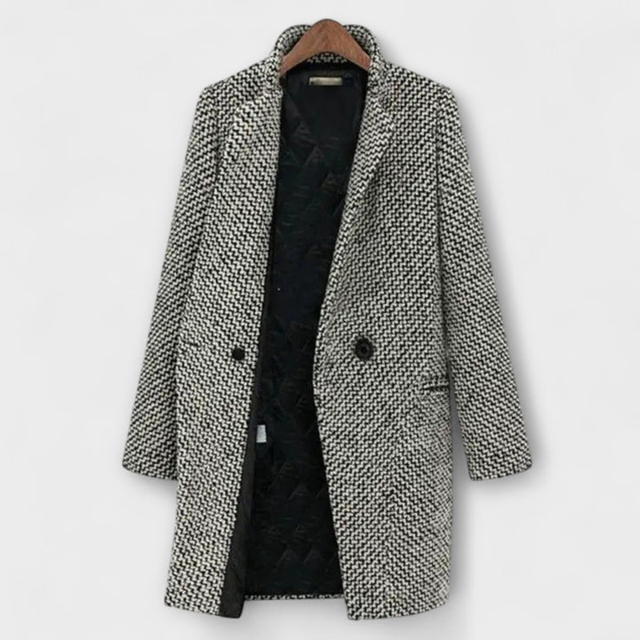 Giulia | Cappotto in lana a pied de poule
