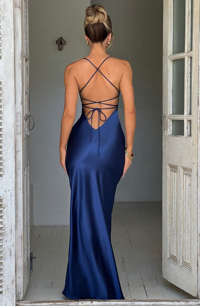 Natalie | Abito Maxi in Satin