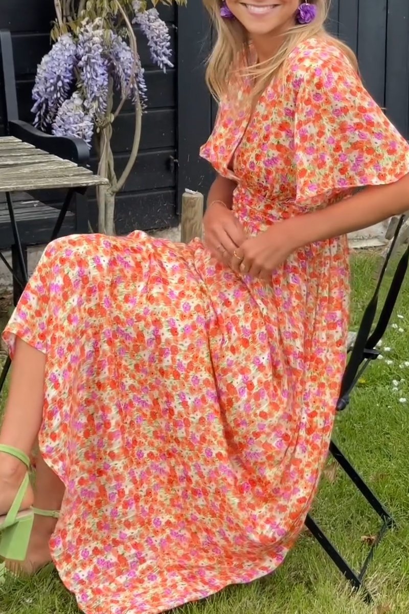 Mariella | Abito Lungo a Fiori dallo Stile Romantico e Leggero