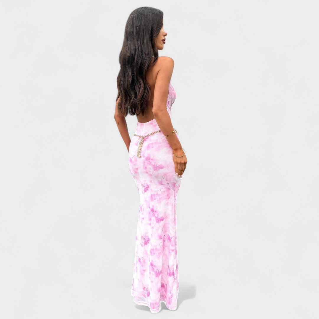 Mara - Vestito floreale rosa