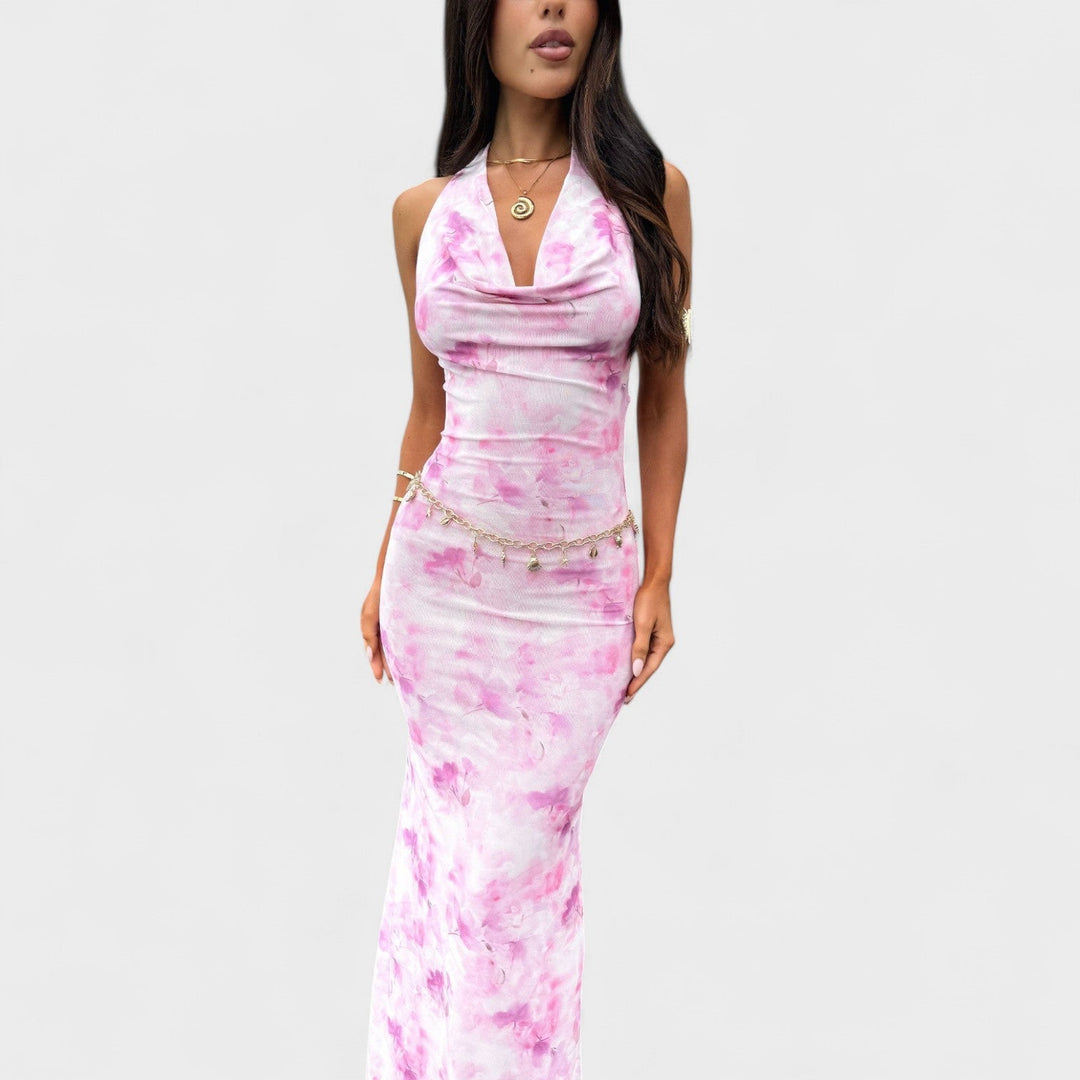 Mara - Vestito floreale rosa