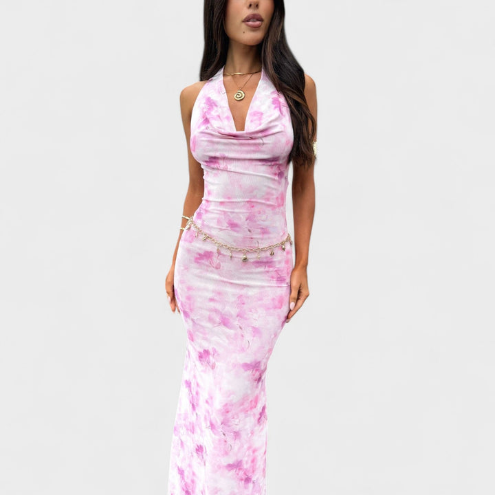 Mara - Vestito floreale rosa