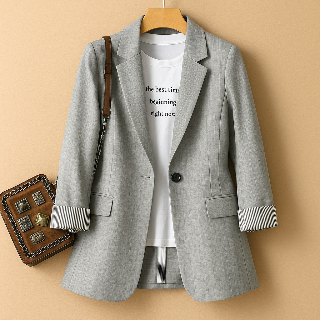 Blazer casual leggero con maniche lunghe per donne | Evelien