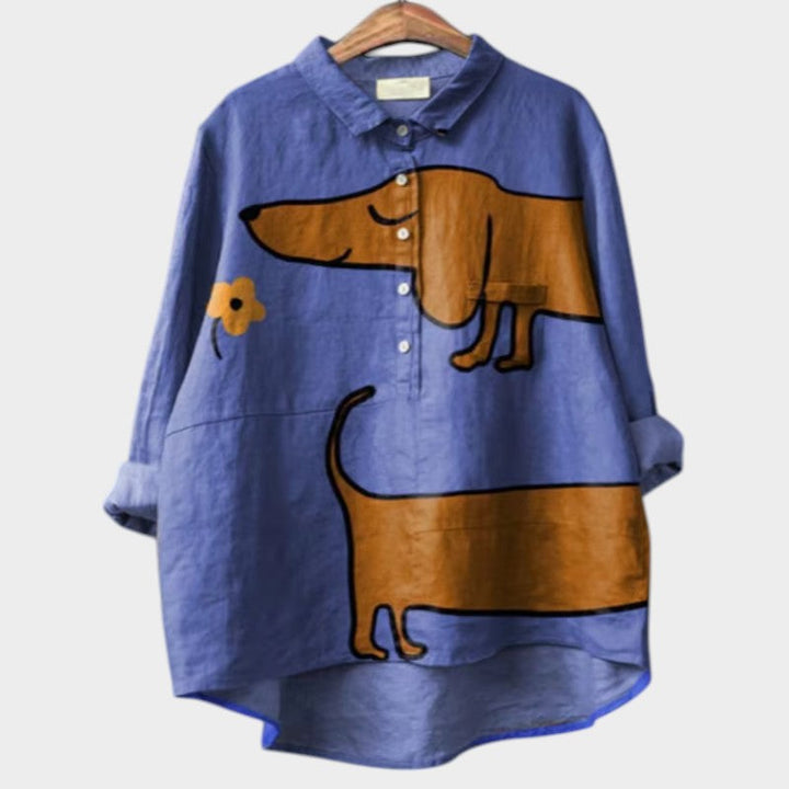 Laluna® | Blusa da Donna Esclusiva con Stampa di Cani