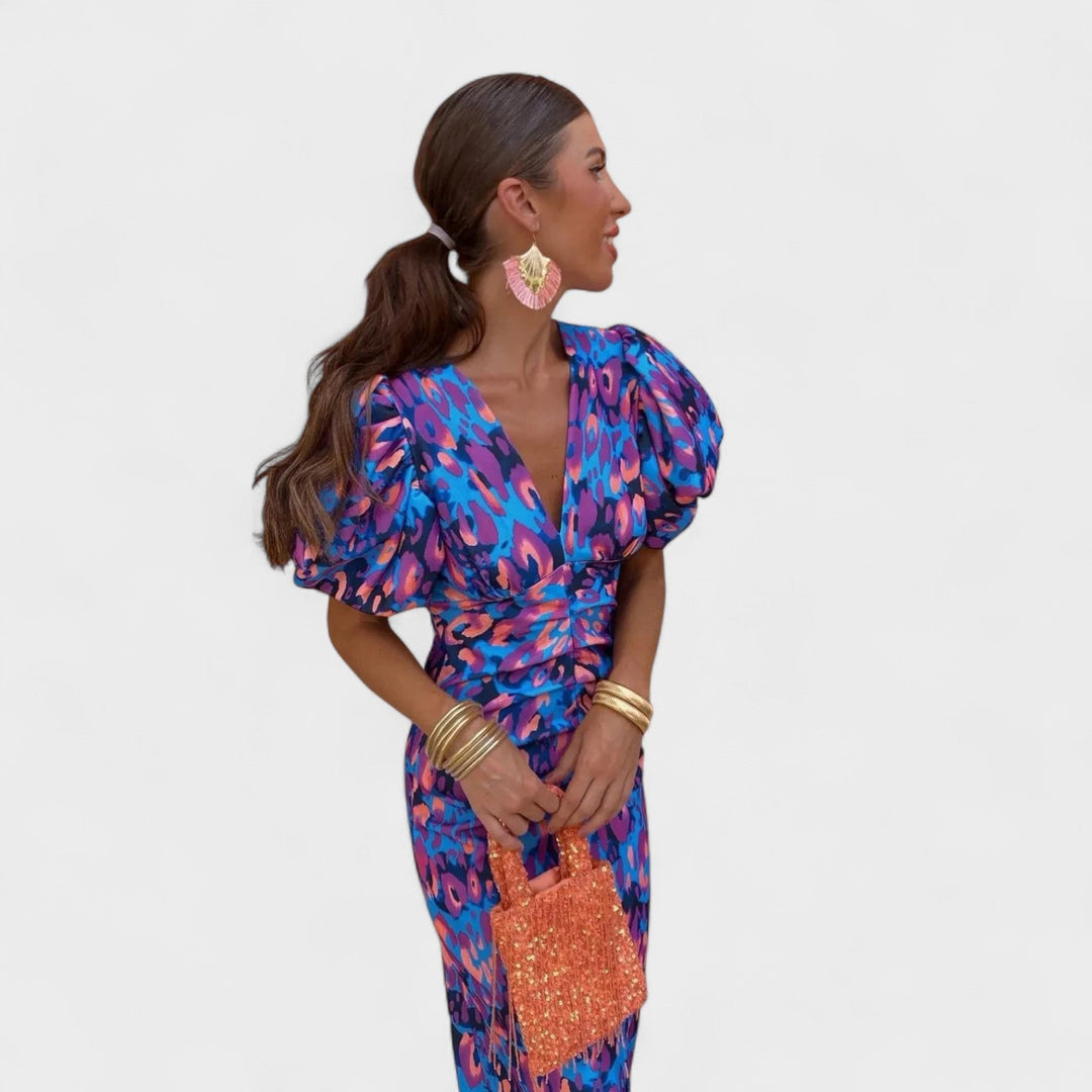 Lília - Vestito Fuoco Tropicale