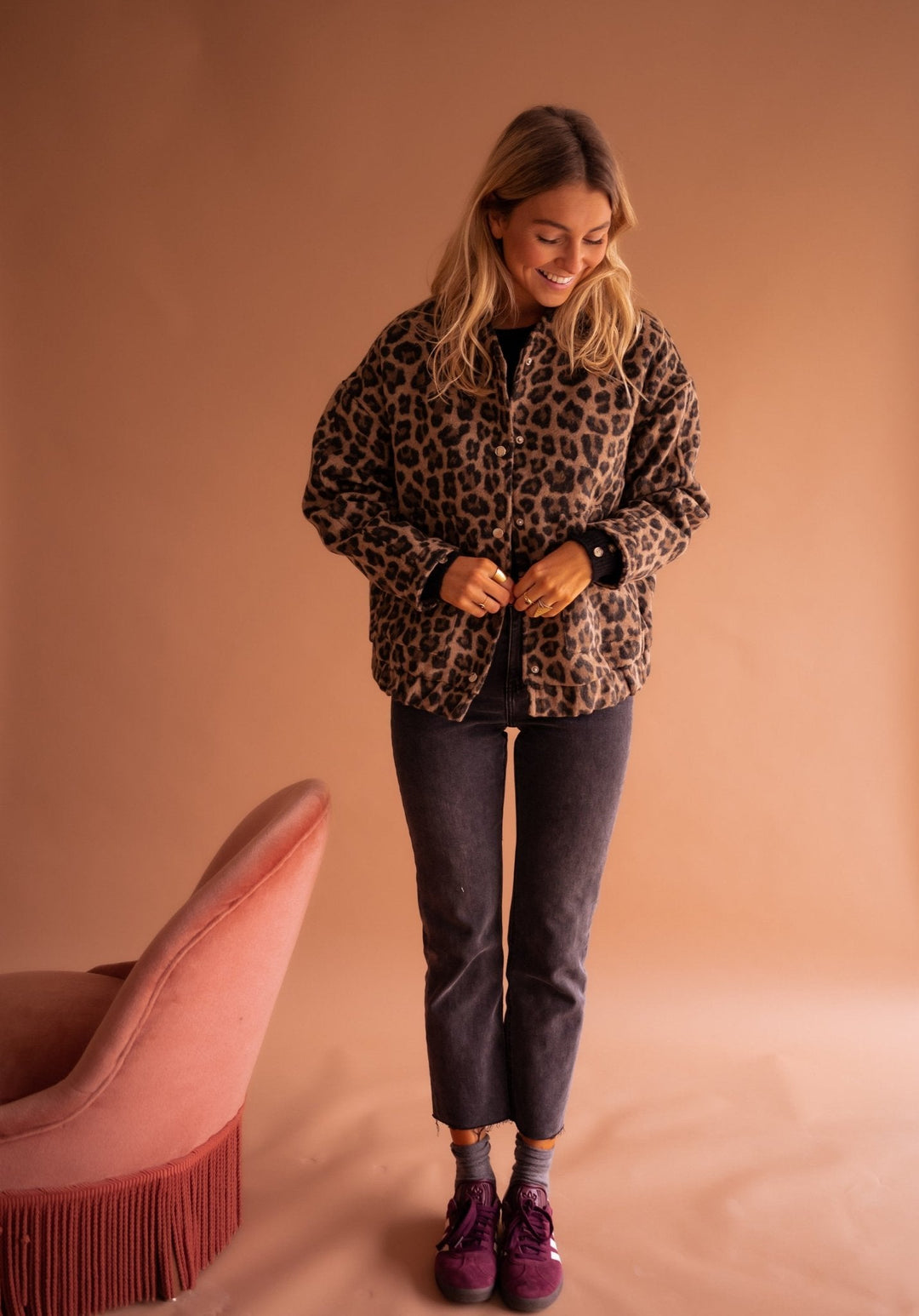 Luna | Giacca alla Moda con Stampa Leopardo