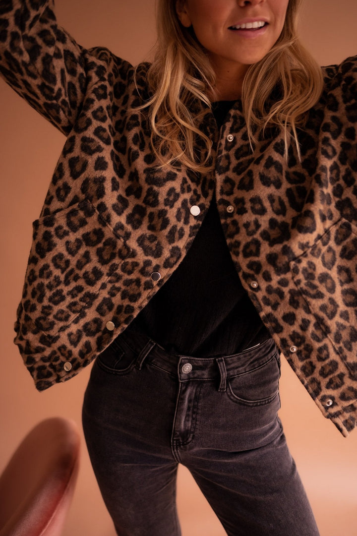 Luna | Giacca alla Moda con Stampa Leopardo