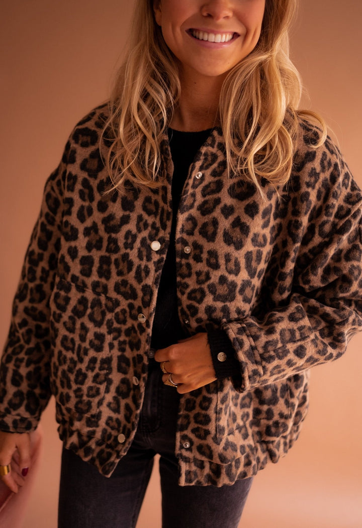 Luna | Giacca alla Moda con Stampa Leopardo