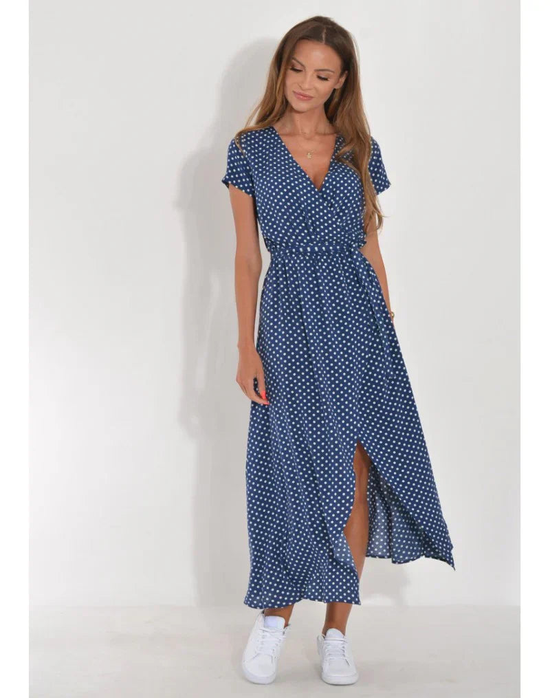 EVA | Abito Elegante con Scollo a V e Copertura della Pancia