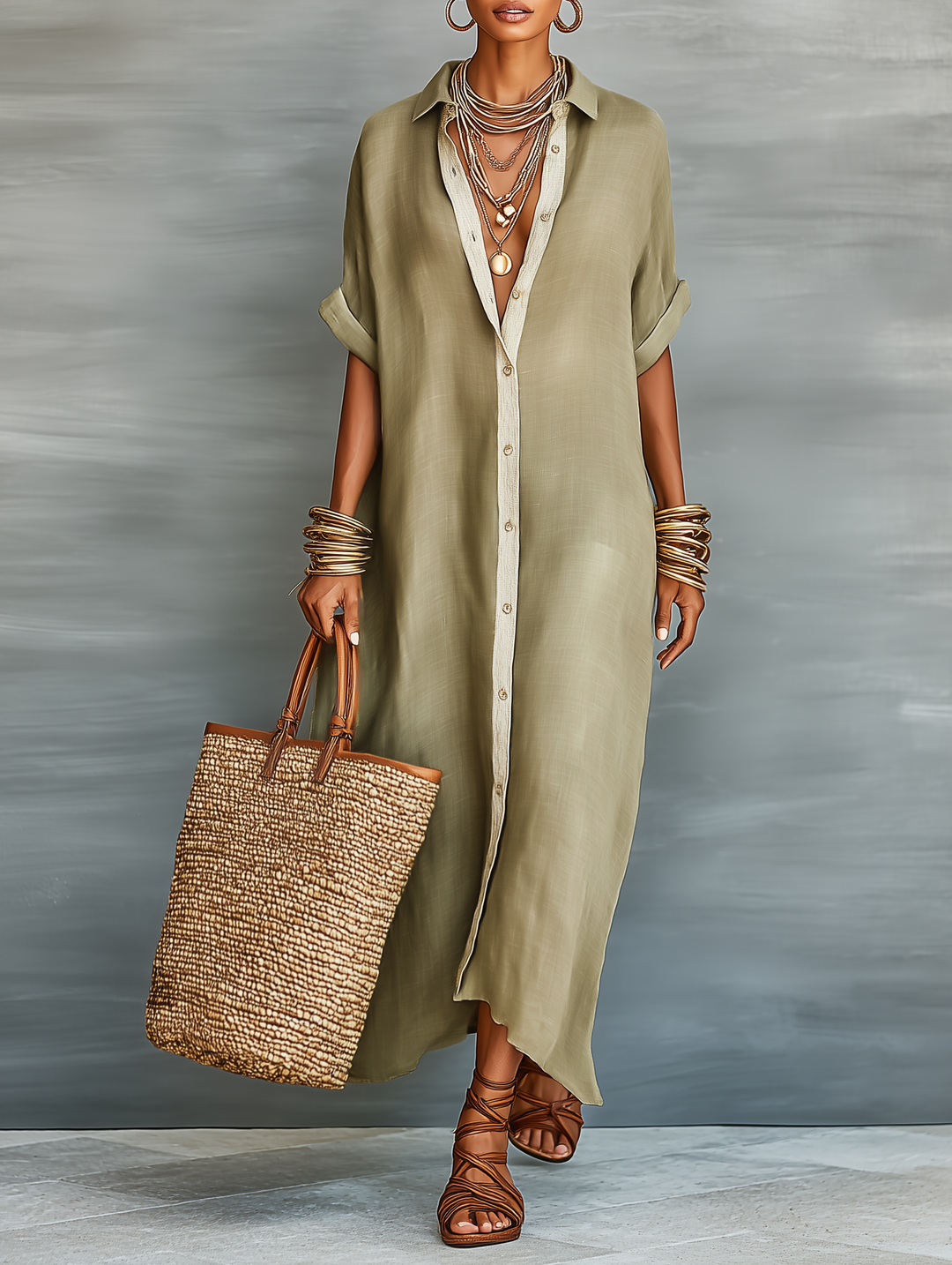 Vittoria | Abito Camicia in Lino