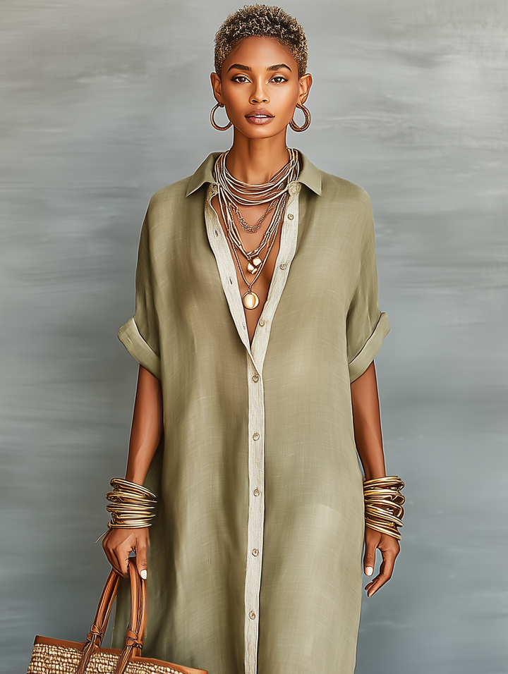 Vittoria | Abito Camicia in Lino