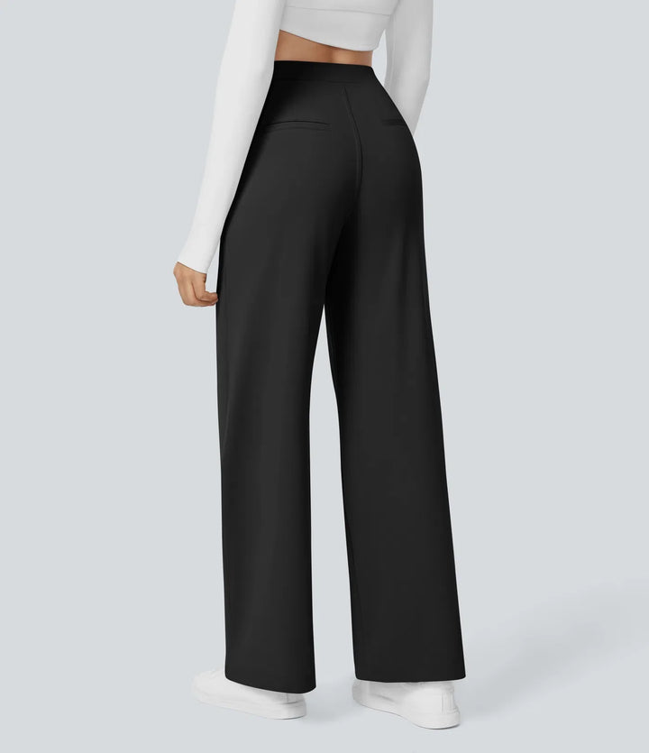 Sofia™ | Pantaloni eleganti a vita alta con tasche con zip