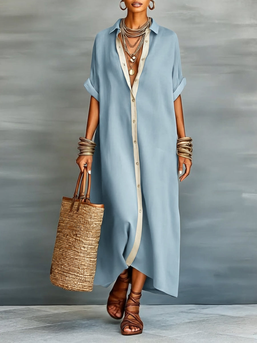 Camilla | Abito Camicia in Cotone e Lino