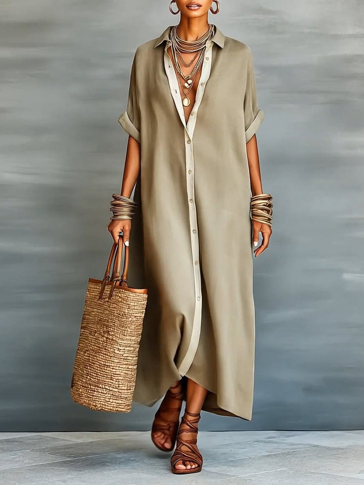 Camilla | Abito Camicia in Cotone e Lino