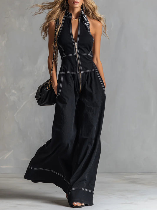 Alessia | Tuta Elegante con Zip Frontale