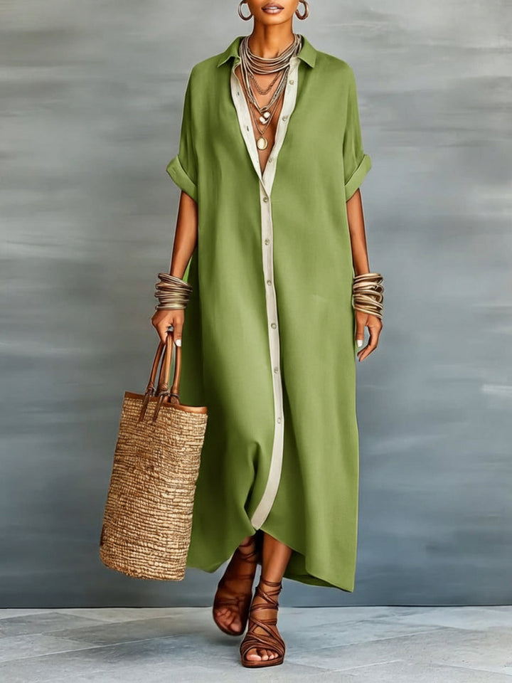 Camilla | Abito Camicia in Cotone e Lino