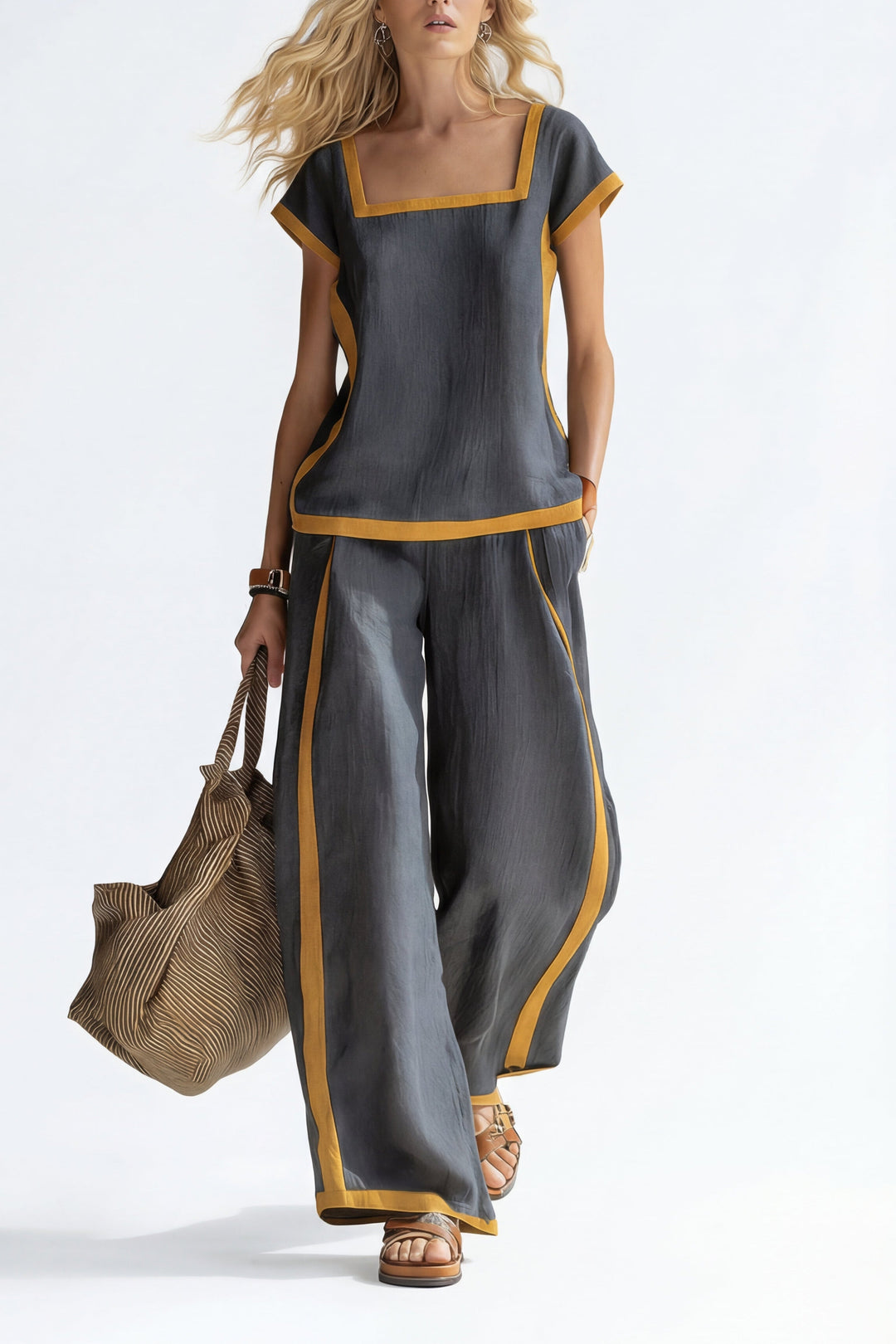 Serena | Completo elegante in lino a due pezzi