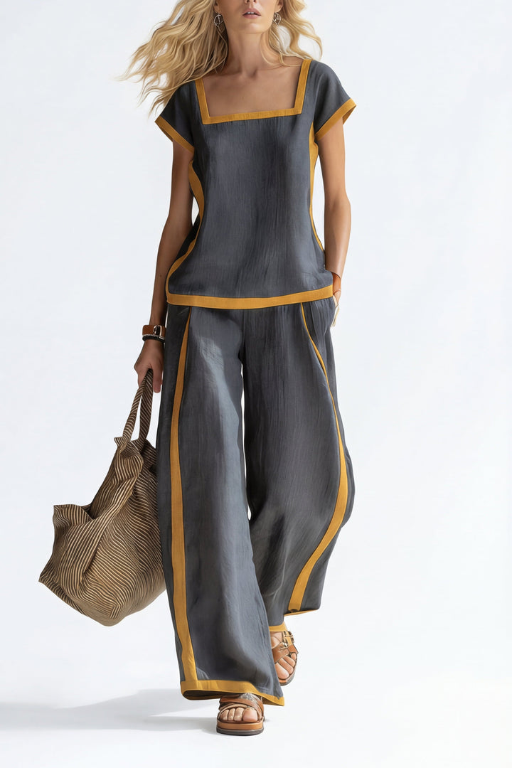 Serena | Completo elegante in lino a due pezzi
