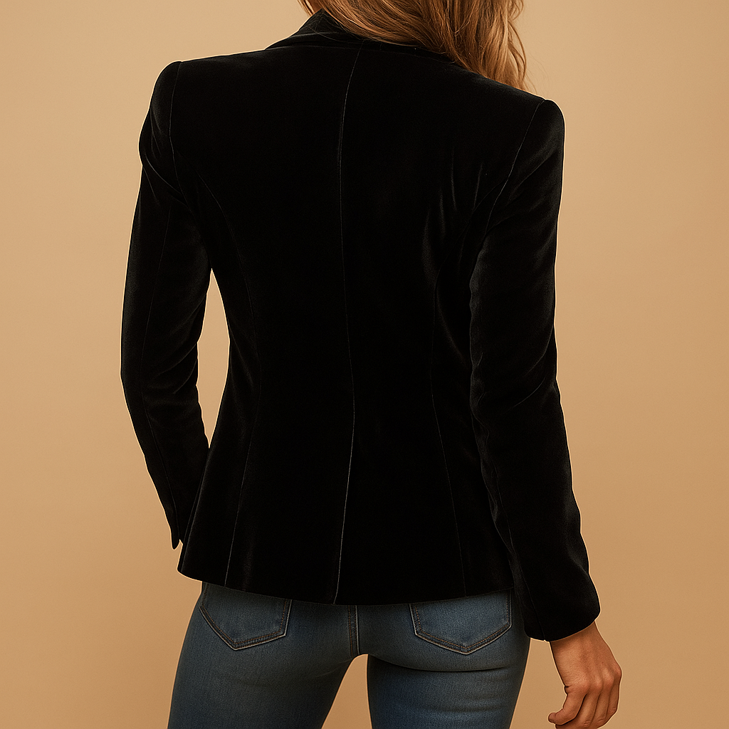 Blazer slim-fit retro con revers e tasche per donne | Evelien