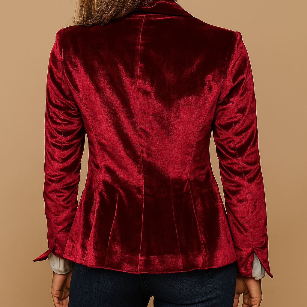 Blazer slim-fit retro con revers e tasche per donne | Evelien