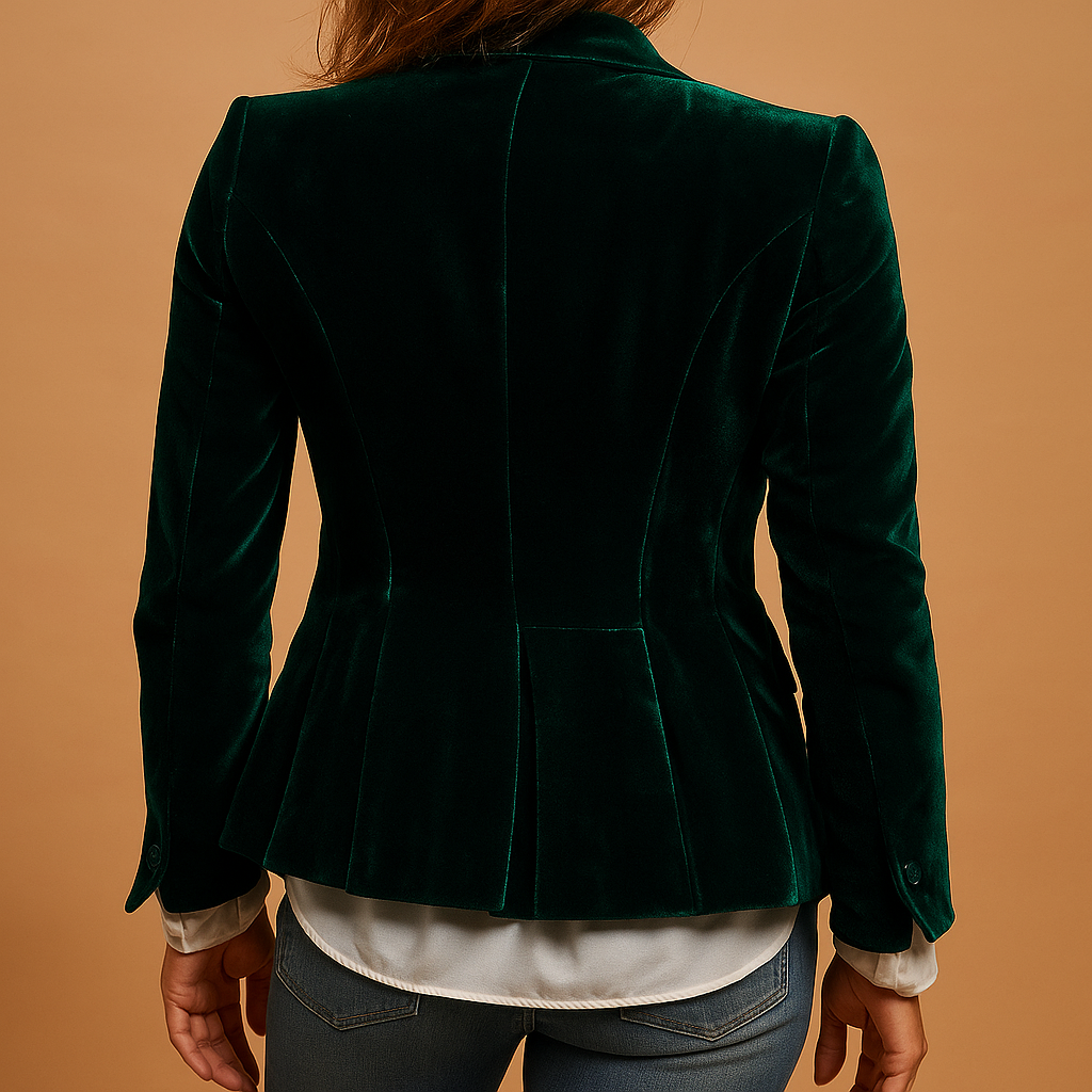 Blazer slim-fit retro con revers e tasche per donne | Evelien