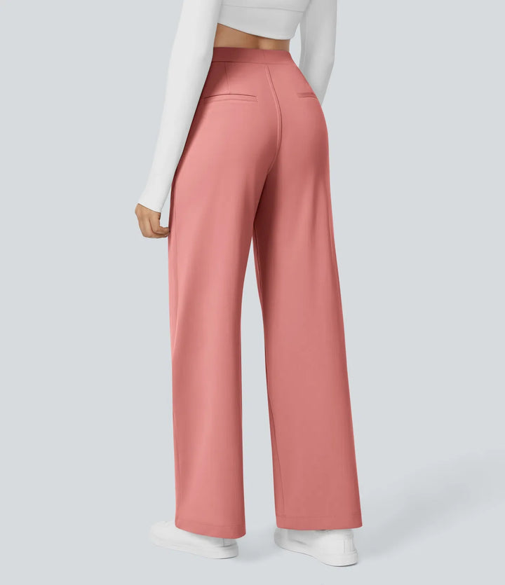 Sofia™ | Pantaloni eleganti a vita alta con tasche con zip