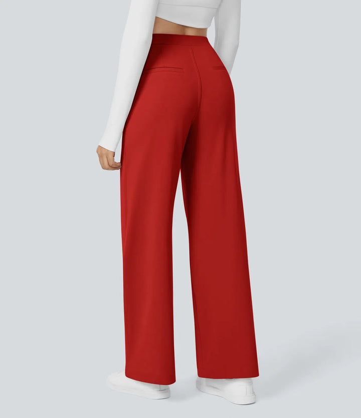 Sofia™ | Pantaloni eleganti a vita alta con tasche con zip
