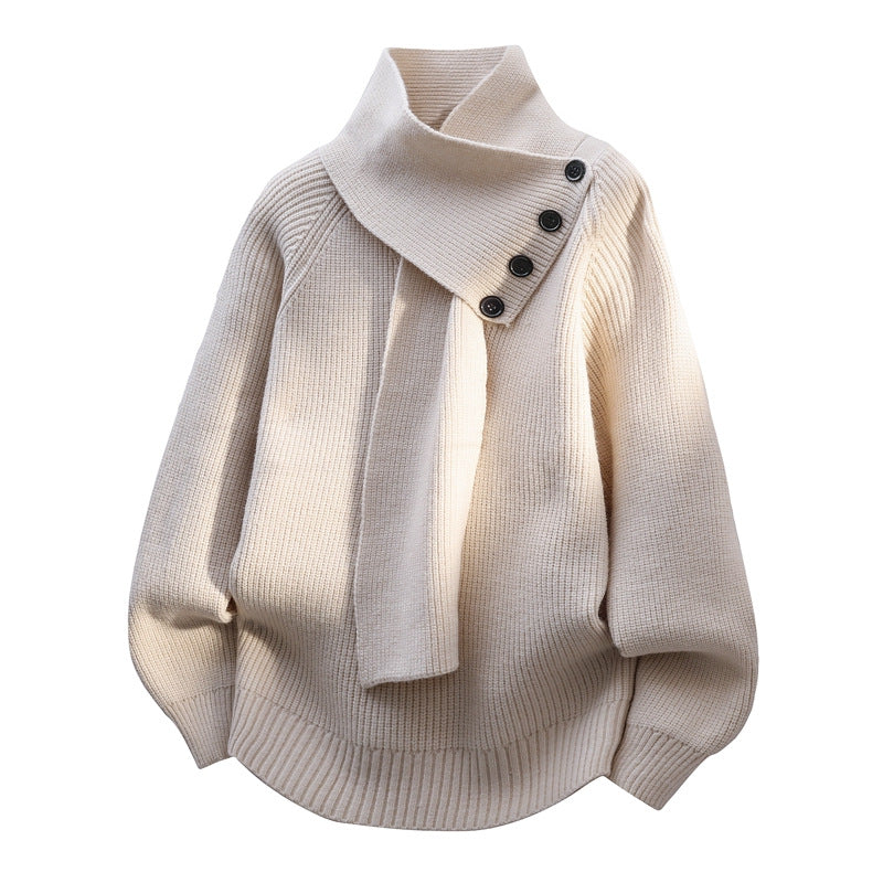 Rosa | Maglione Collo-Sciarpa