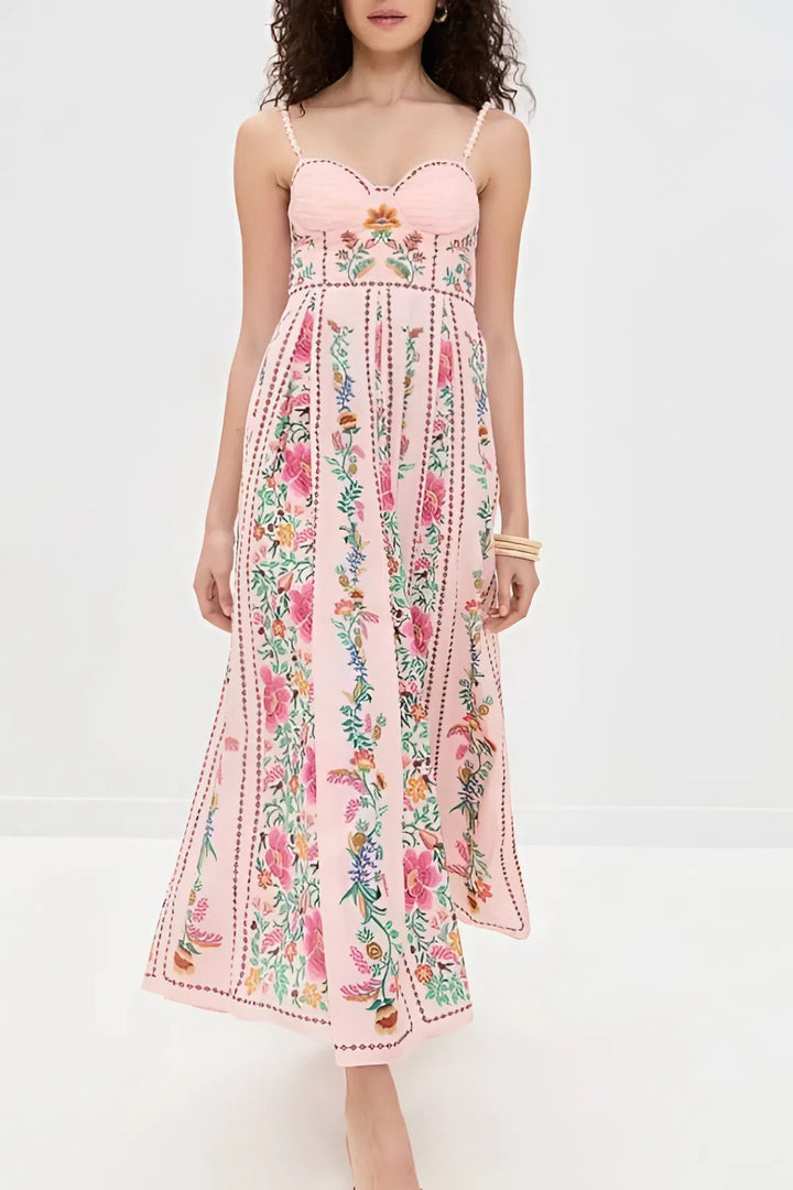 Fiorella – Abito Maxi con Scollatura a Cuore